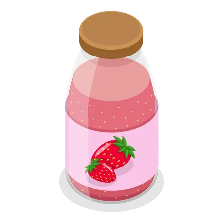 Strawberry jam  Illustration