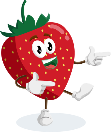 イチゴロゴマスコット ハイポーズ  イラスト