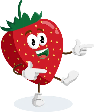 イチゴロゴマスコット ハイポーズ  イラスト