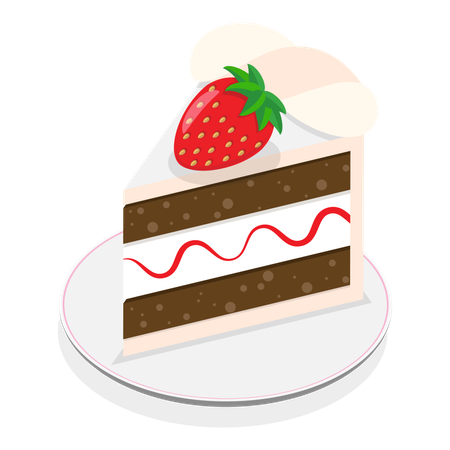 Strawberry pastry  Illustration