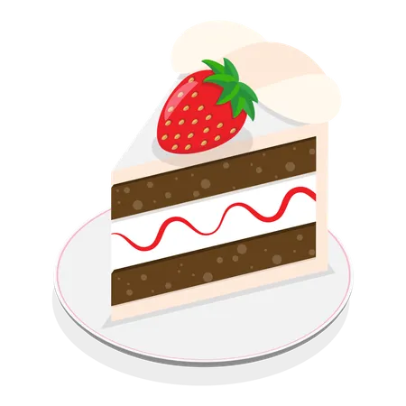 Strawberry pastry  Illustration