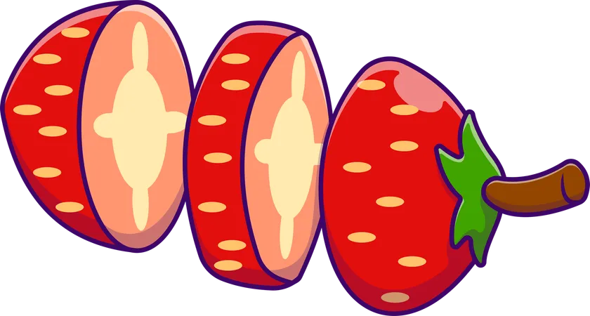 Strawberry Slices  Illustration