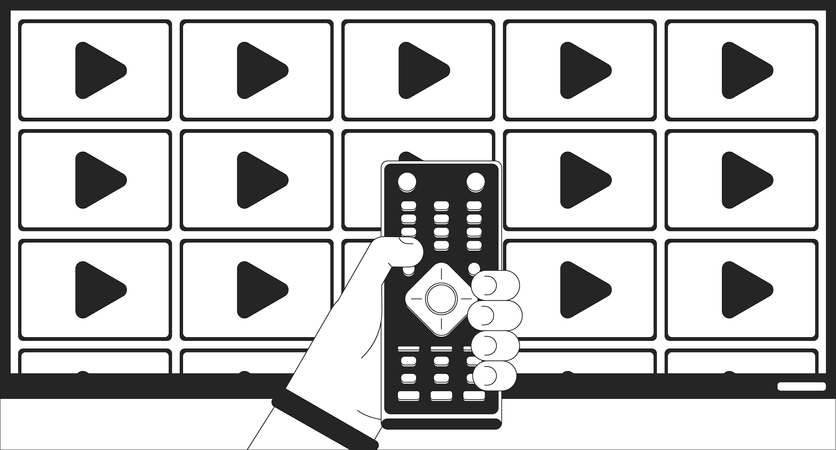 Streaming media on tv  Illustration