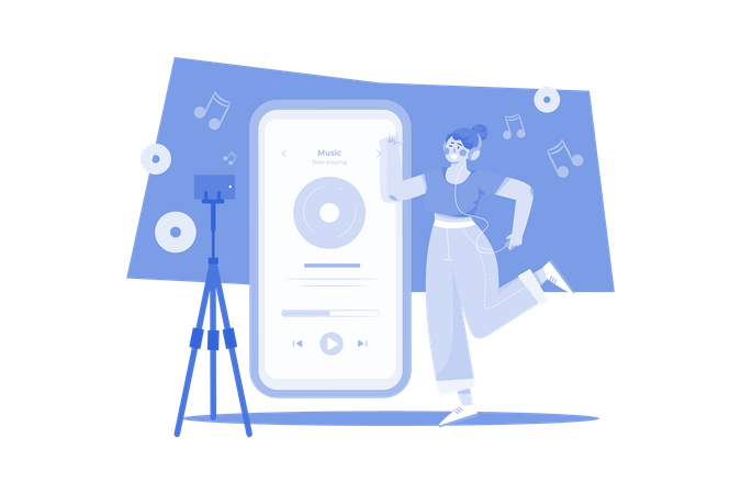 Diffusion de podcasts en direct  Illustration