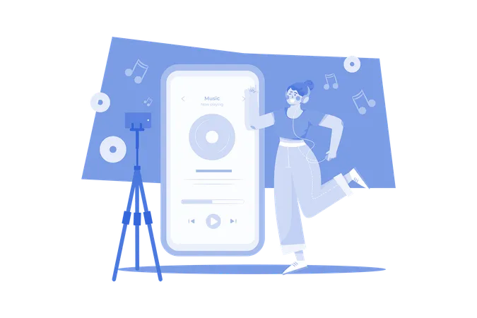 Diffusion de podcasts en direct  Illustration