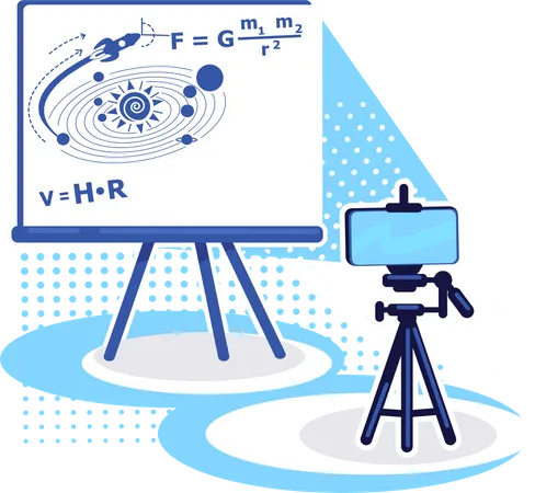 Streaming setup for e learning  Illustration