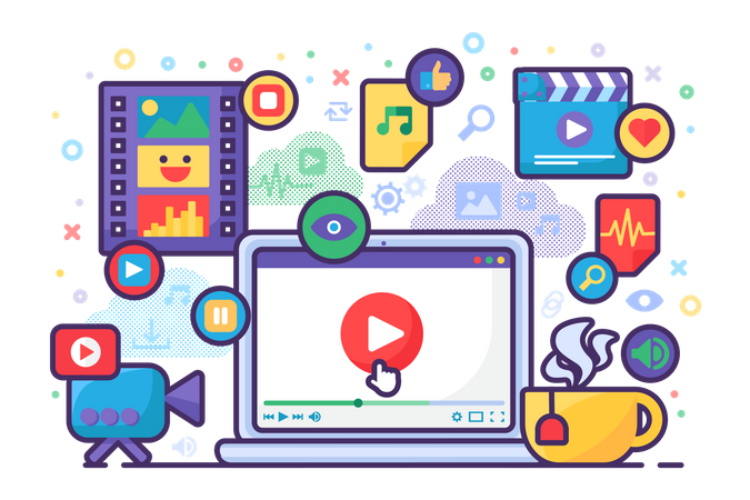 Streaming vidéo  Illustration