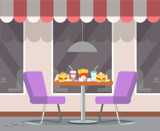 Street cafe  Illustration