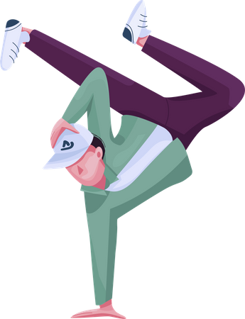 Street dance performer  Illustration