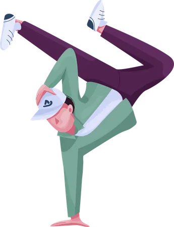 Street dance performer  Illustration