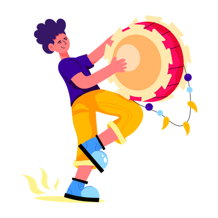 Street Drummer  Illustration