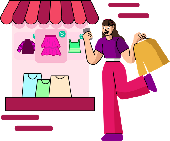 Street Fashion Sale  Illustration