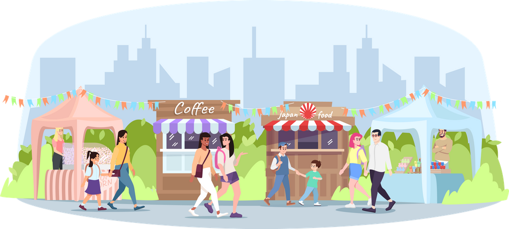 Street food festival  Illustration