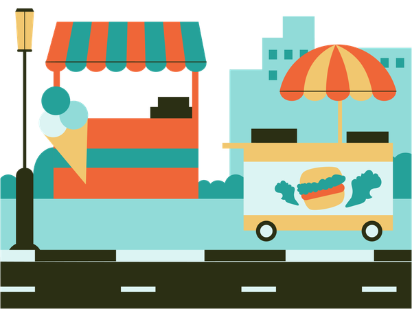 Street Food  Illustration