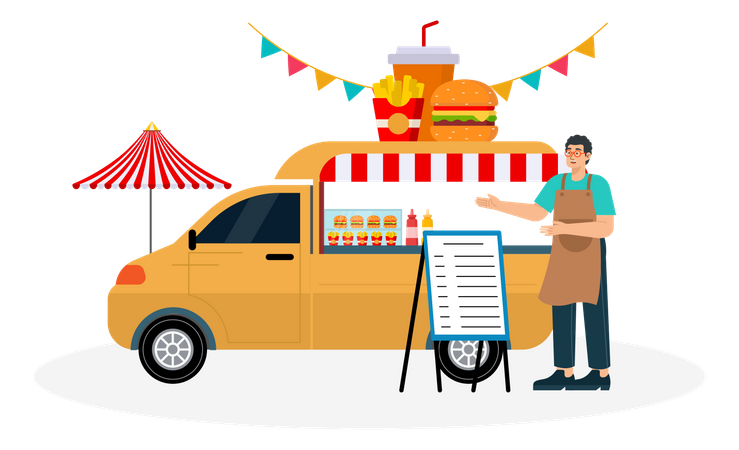 Street food truck Illustration