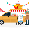street food truck illustrations free