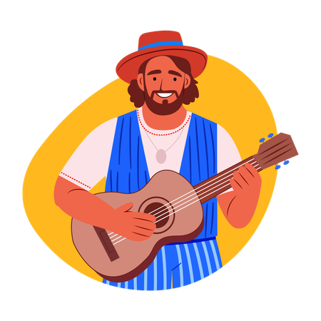 Street Performer  Illustration