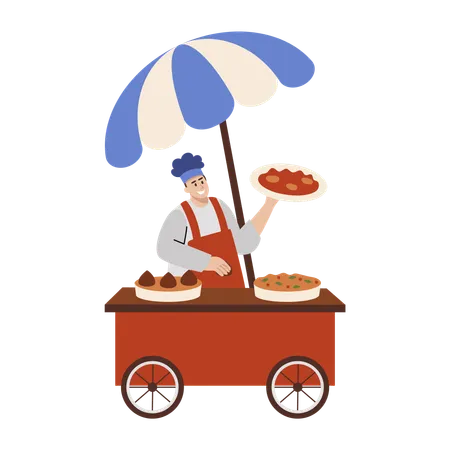 Street Vendor  Illustration