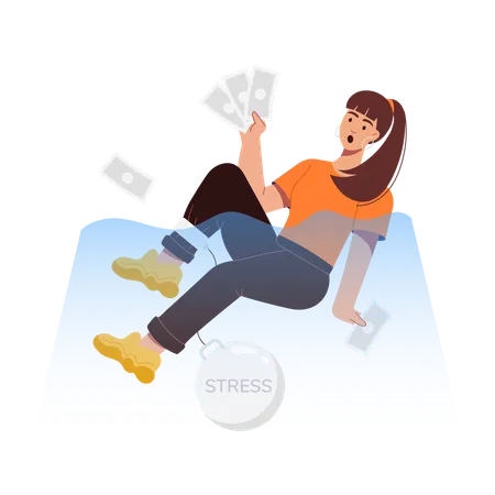 Stress am Arbeitsplatz  Illustration