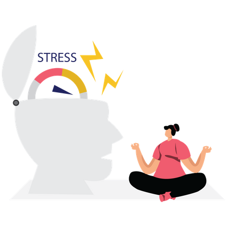 Stress and anxiety level  Illustration