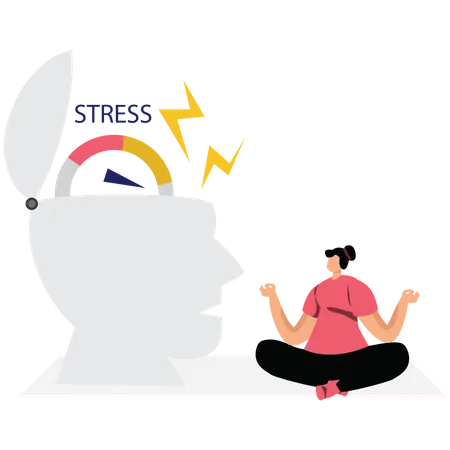 Stress and anxiety level  Illustration
