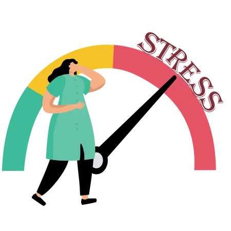 Stress level depends on problem solving  Illustration
