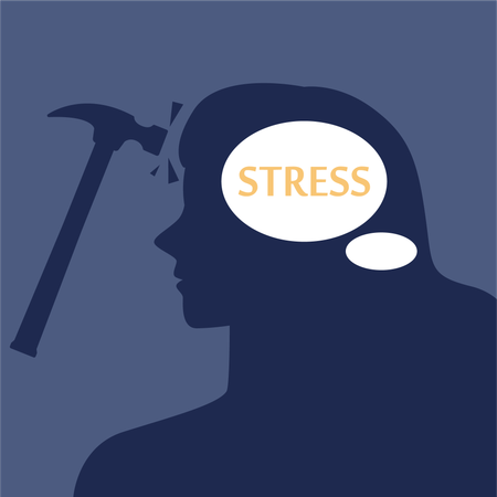Stress symptoms  Illustration