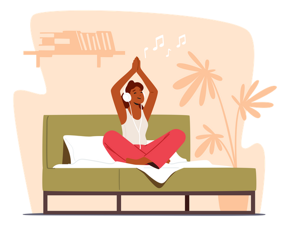 Stressbewältigung durch Musik  Illustration