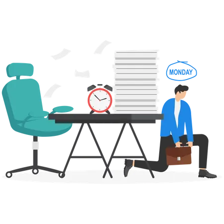 Picture Of Someone Who Is Stressed With Piles Of Work To Be Done Simple Design Full Color Design Simple Line Illustration