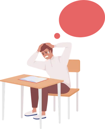 Stressed student Illustration