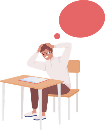 Stressed student  Illustration