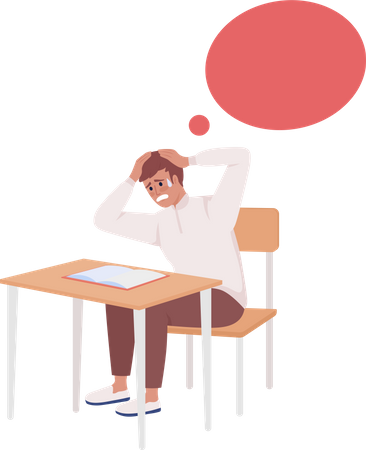 Stressed student  Illustration