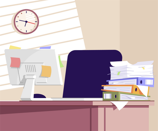Stressful work  Illustration