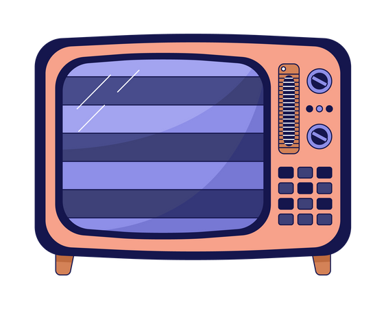 Stripes on tv  Illustration