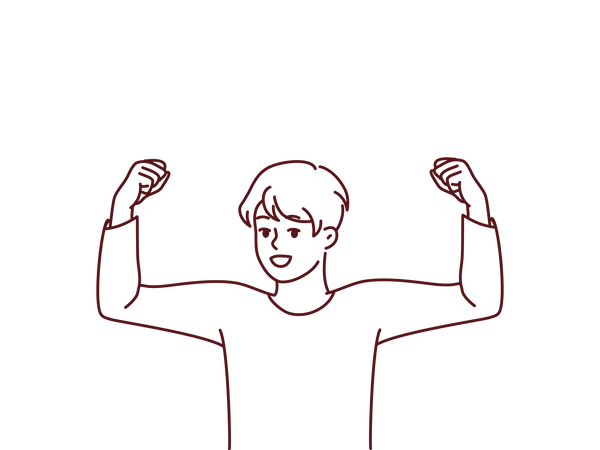 Strong boy  Illustration