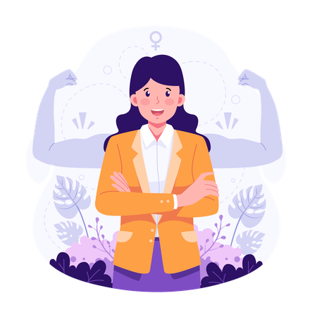 Strong business women  Illustration