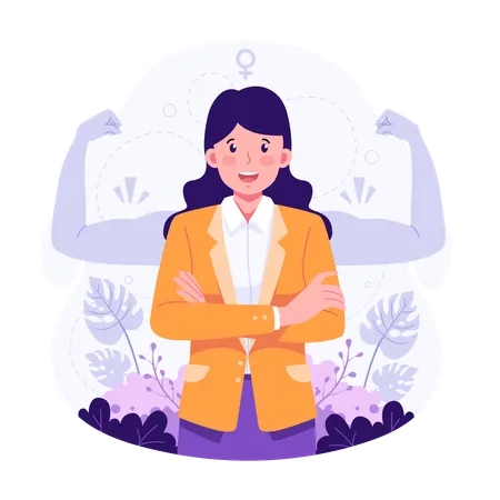 Strong business women  Illustration