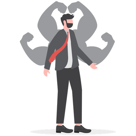 Strong businessman  Illustration