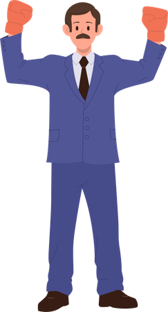 Strong businessman  Illustration