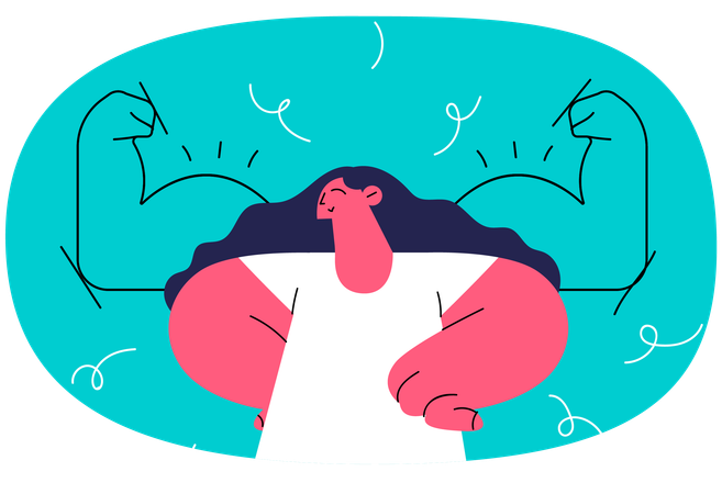 Strong businesswoman  Illustration