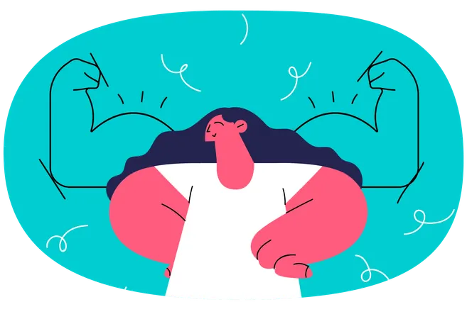 Strong businesswoman  Illustration