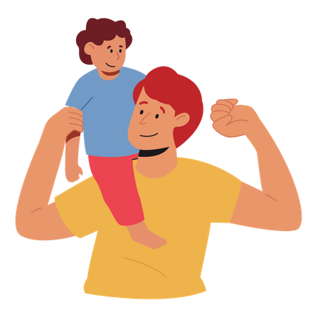 Strong Father Illustration