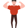 illustration muscle man