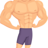 strong muscular bodybuilder illustration svg