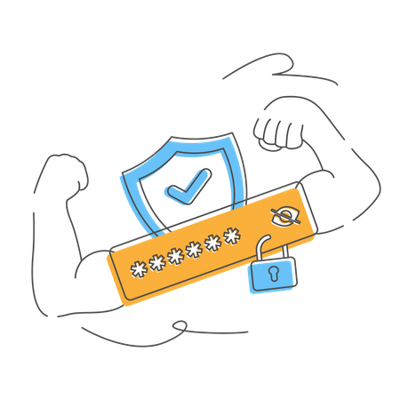 Strong password  Illustration