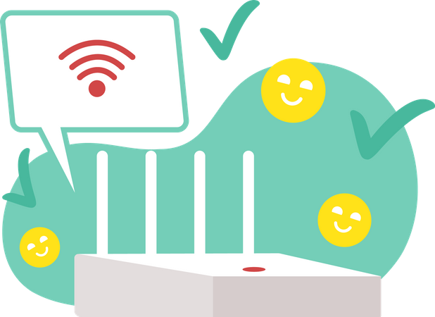 Strong router signal  Illustration