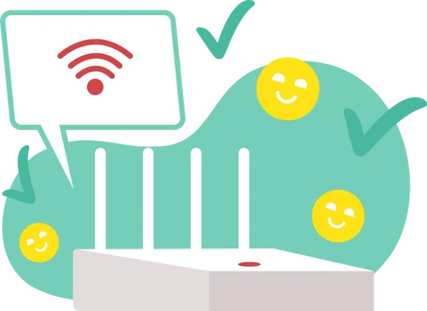 Strong router signal  Illustration