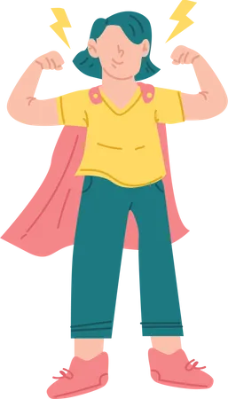 Strong Woman standing  Illustration