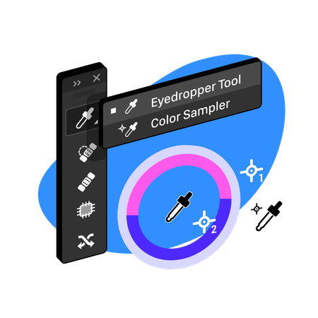 Strumento Contagocce nell'editor grafico Raster  Illustration