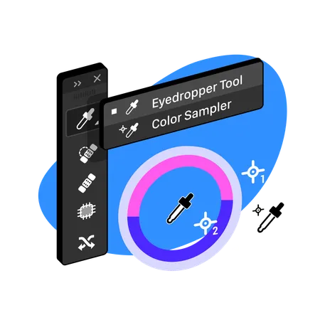 Strumento Contagocce nell'editor grafico Raster  Illustration